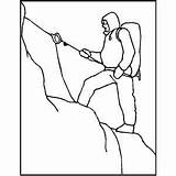 Snow Mountain Climbing Coloring Sheet sketch template