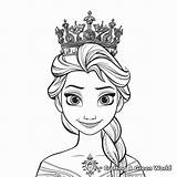 Queen Elsa Frozen Coloring Pages  Free & Printable sketch template