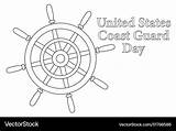 Coast guard Day coloring Page Royalty Free Vector Image sketch template