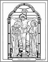Good Friday Coloring Page ️  Mount Calvary Jesus Pages sketch template