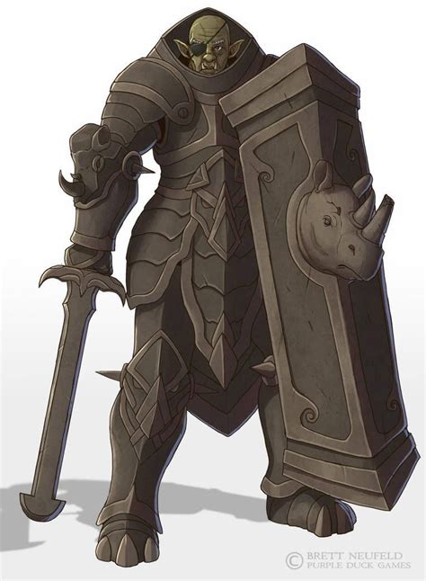 Heavy Armor Orc by Brett-Neufeld | Concept art characters, Concept art ...