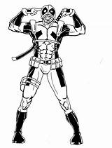 Printable Deadpool Coloring Pages sketch template