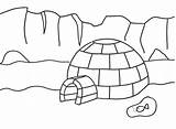 Igloo Penguin Coloring Pages sketch template