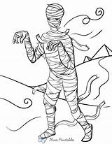 Printable Mummy Coloring Pages For Kids sketch template