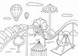 Amusement Park Coloring Page Pages At sketch template