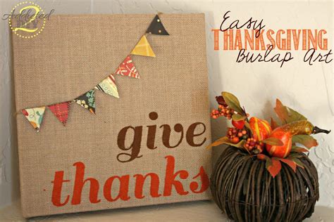 Easy Thanksgiving Burlap Canvas Art - Addicted 2 DIY