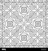 Coloring Page Illustration In Square Format For Adults Oriental  sketch template