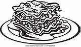 Coloring Page Of Lasagna Coloring Pages sketch template
