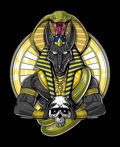 Anubis Egyptian God Digital Art by Nikolay Todorov - Pixels