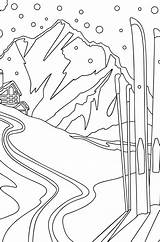 The ski resort Of France coloring Page  Coloring For Adultscom sketch template