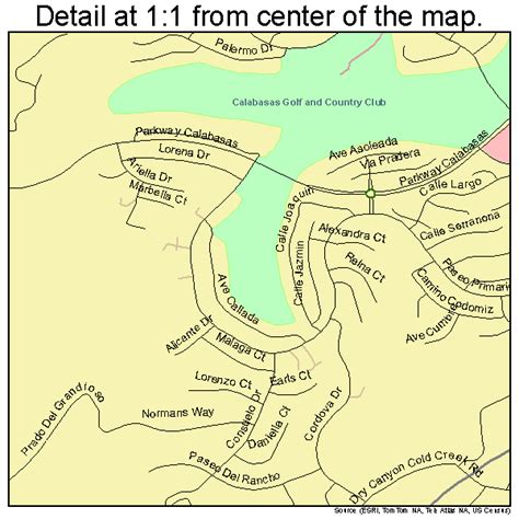 Calabasas California Street Map 0609598