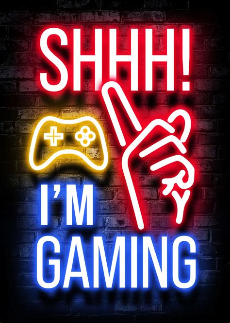 Wall Art Print | Shhh! I'm Gaming | Abposters.com