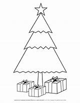 Christmas Tree With Presents  Free Coloring Page Planerium sketch template