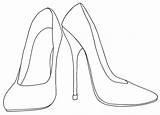 High Heel Shoe Coloring Page sketch template