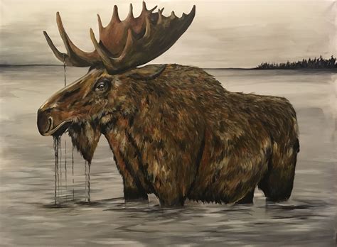 Pin by d gibbens on Moose in 2023 | Moose art, Painting, Acrylic painting