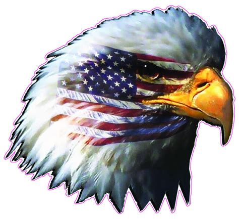 American Flag Eagle Head is 5" Decal - Walmart.com