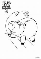 Hamm Toy Story Pages Coloring sketch template