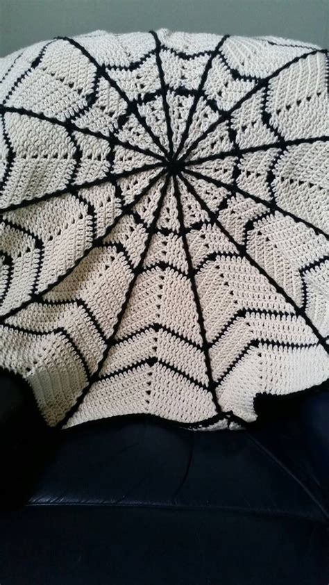 Spider Web Blanket Crochet Pattern Halloween Blanket Crochet - Etsy