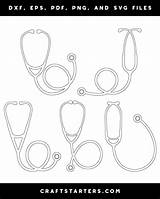 Doctor Stethoscope Coloring Page sketch template
