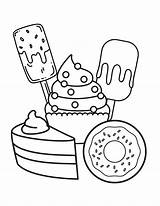 Sweets Coloring Pages For Kids Printable Of Ice  sketch template