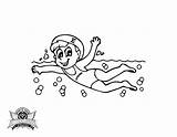 Boy Swimming Coloring Pages sketch template
