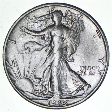 Choice Better Grade - Mintmarked 1945-S Walking Liberty Half Dollar ...