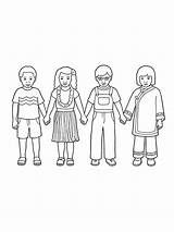 Children Around The World Coloring Pages Celebrating Diversity sketch template