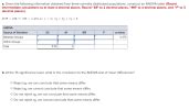 Given below are sample sizes for the groups in a dataset and an outline ...