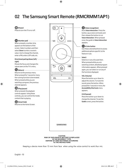 Samsung Tv Remote Control Operating Instructions - Tv Schematics