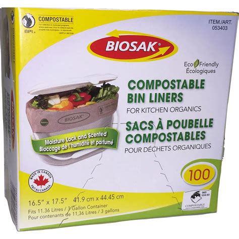 Biosak 100 Compostable Bags for Kitchen Organics | The Home Depot Canada