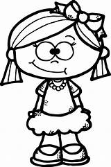 Girl Clip Art Coloring sketch template