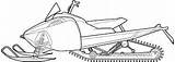 Snowmobile Snowmobiles Polaris Arcticchat Sketch Coloring Page sketch template