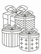 Gift Coloring Page  Free Printable sketch template