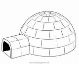 Igloo Coloring Page sketch template