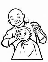 Free Online Hairdresser Colouring Page Kids Activity Sketch Coloring sketch template