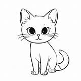 Free Cartoon Cat Coloring Pages sketch template
