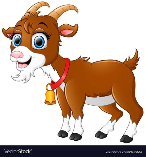 illustration of Cute brown goat cartoon. Download a Free Preview or ...