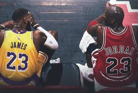 Lebron James Guarding Michael Jordan Wallpaper