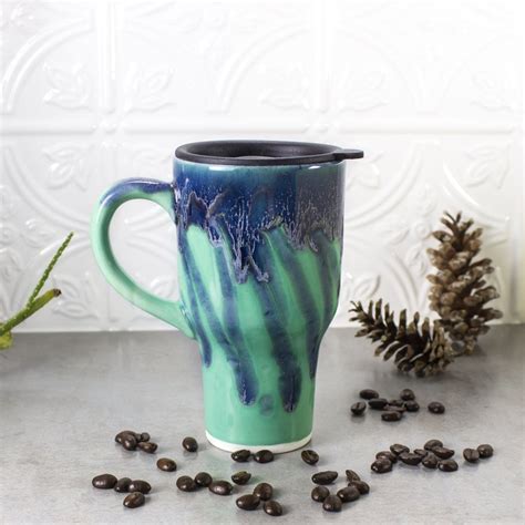 Ceramic Travel Coffee Mug With Handle | Ceramic travel coffee mugs, Mugs, Coffee travel