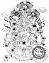 Psychedelic Coloring Pages For Adults Fairies sketch template