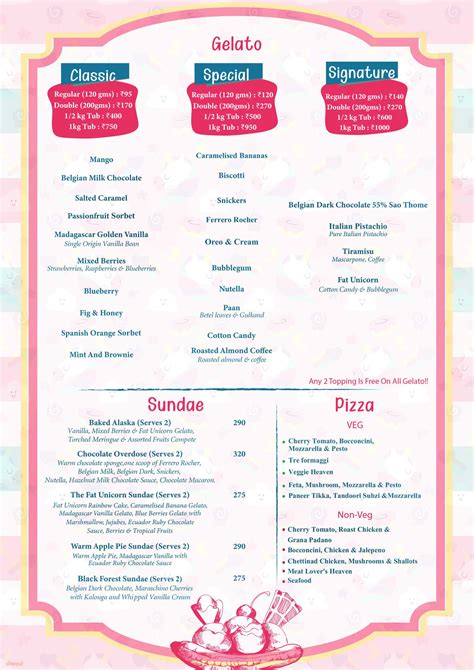 Menu of Fat Unicorn, New BEL Road, Bangalore | Dineout