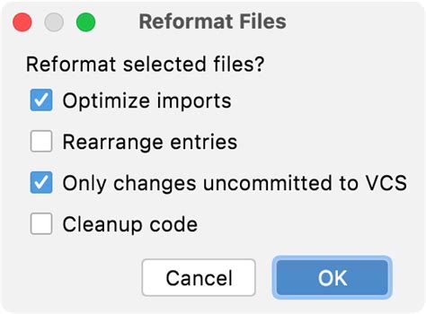 Reformatting code in a directory - JetBrains Guide