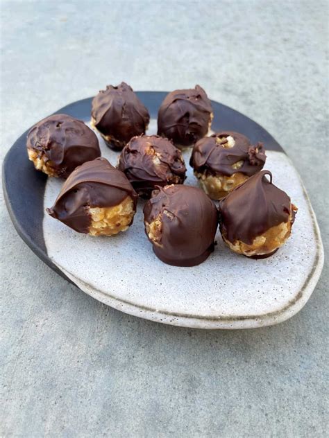 Crispy Chocolate Peanut Butter Bon Bons | Simple Nourished Living