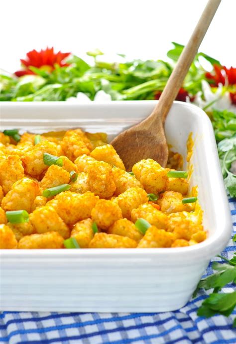 Tater Tots Casserole With Chicken Nuggets - The Seasoned Mom | Recipe ...