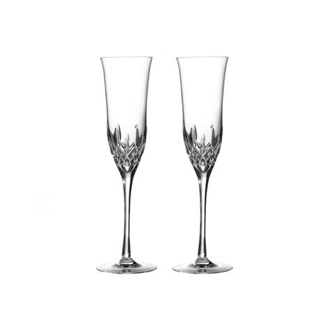 Waterford Crystal Lismore Essence Champagne Flutes, Pair | Bowl Shop