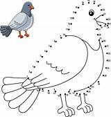 Dot To Pigeon Coloring Page For Kids 8208574 Vector Art At Vecteezy sketch template