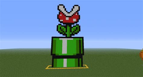 Super Mario Evil Plant and Green Pipe Minecraft Map