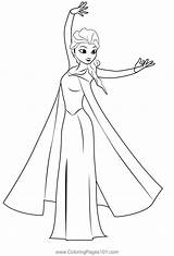Elsa Color By Number Coloring Pages sketch template