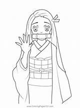 Nezuko Demon Slayer Coloring Pages Kamado Color Printable Tanjiro Chibi  sketch template