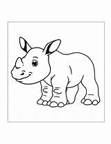 Rhino Coloring Pages – Printable FREE sketch template